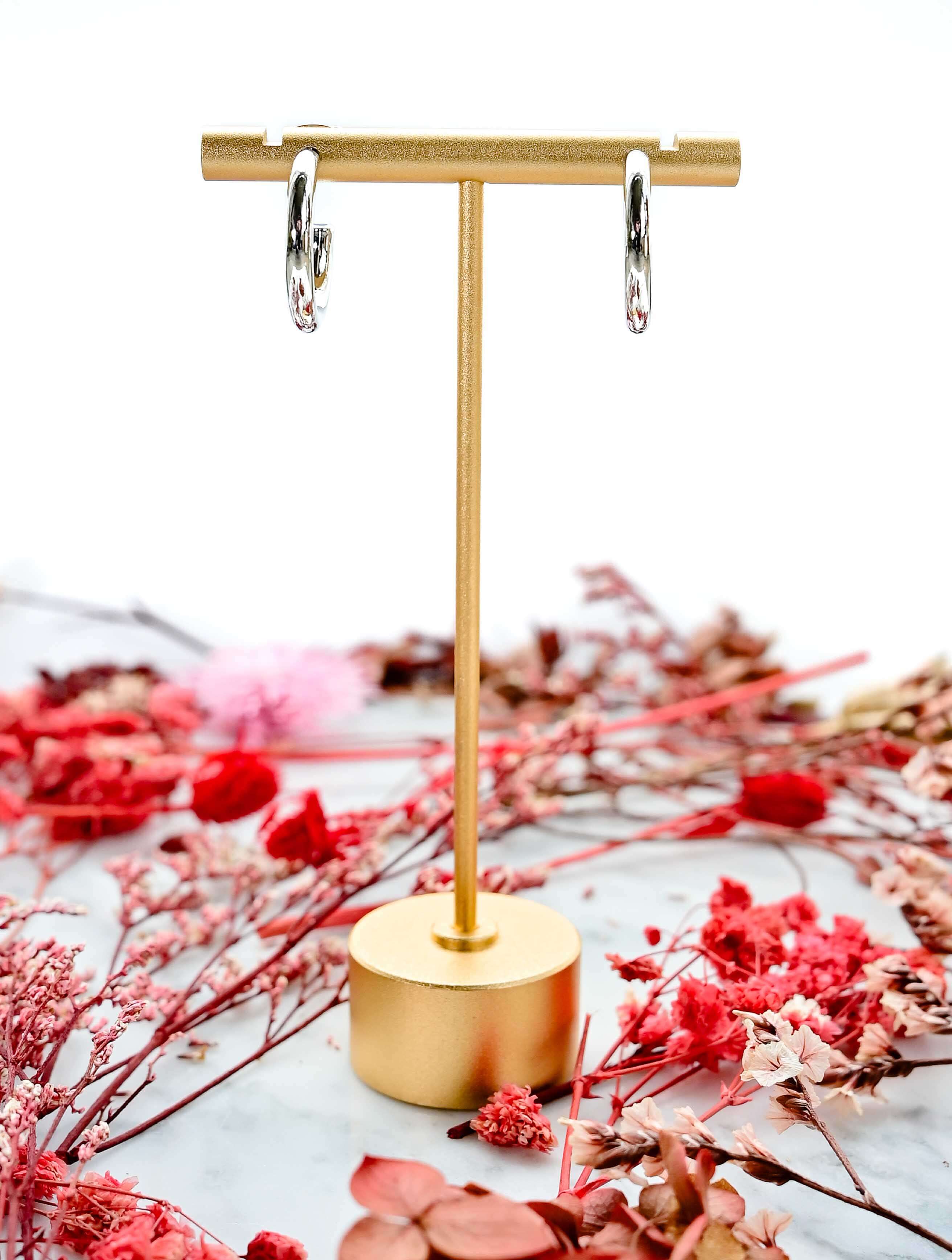 14K Gold Dipped Post Hoop - Image 11