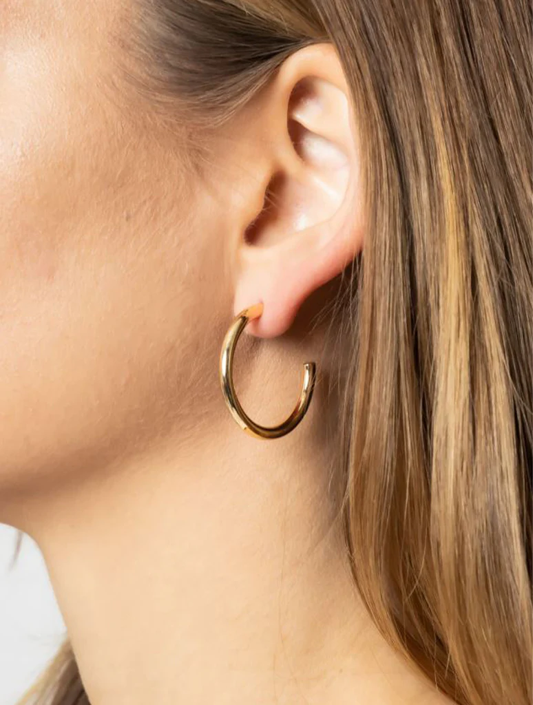14K Gold Dipped Post Hoop - Image 13