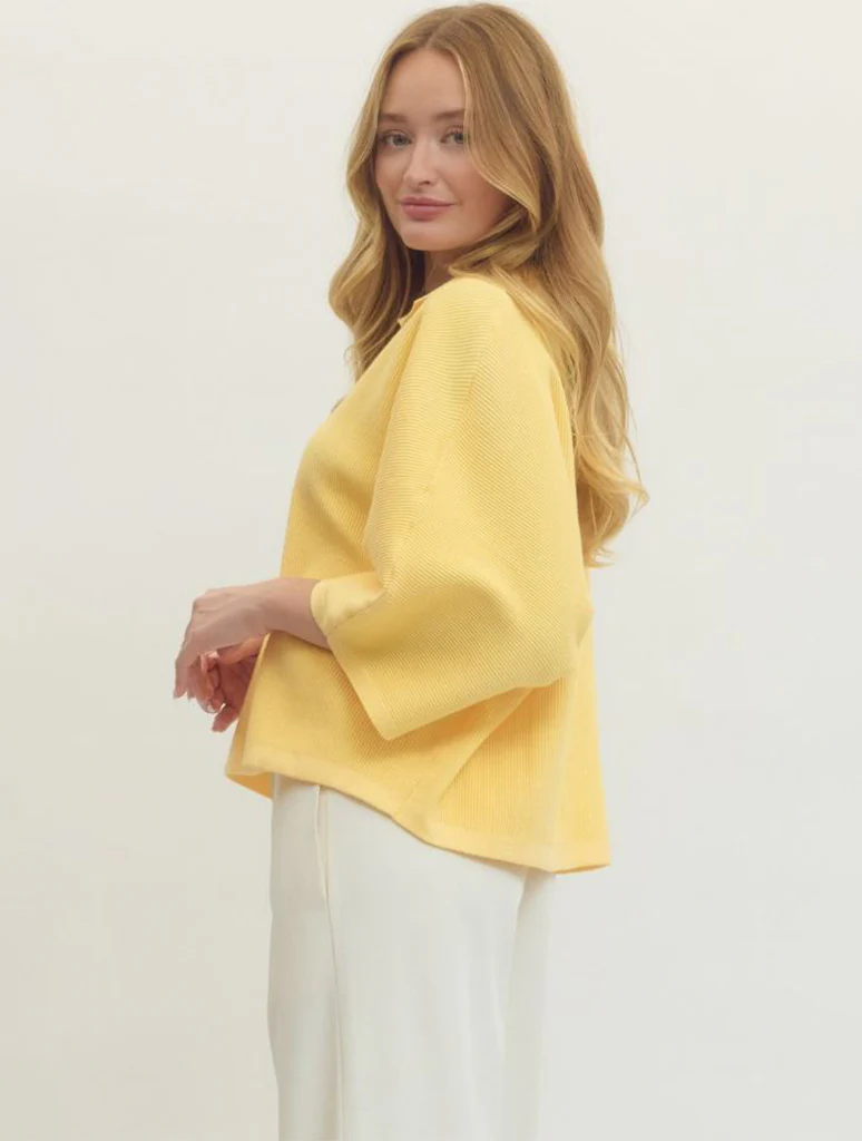 3/4 Sleeve Collared Sweater - Image 8