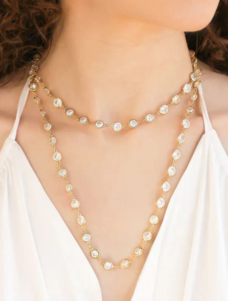 8mm Cubic Zirconia Chain Necklace - Image 2
