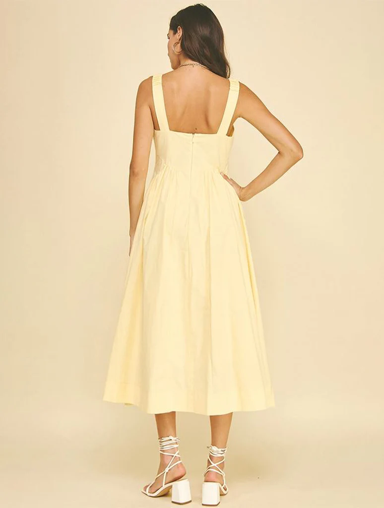 A-Line Poplin Midi Dress - Image 3