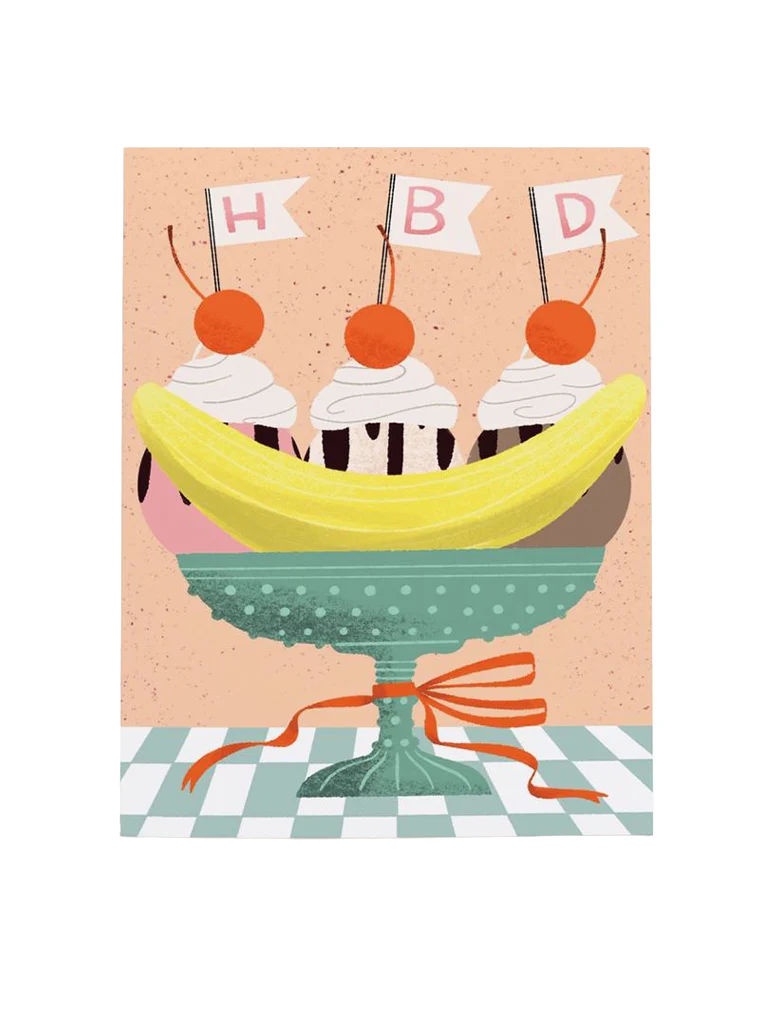 Banana Split Birthday Card