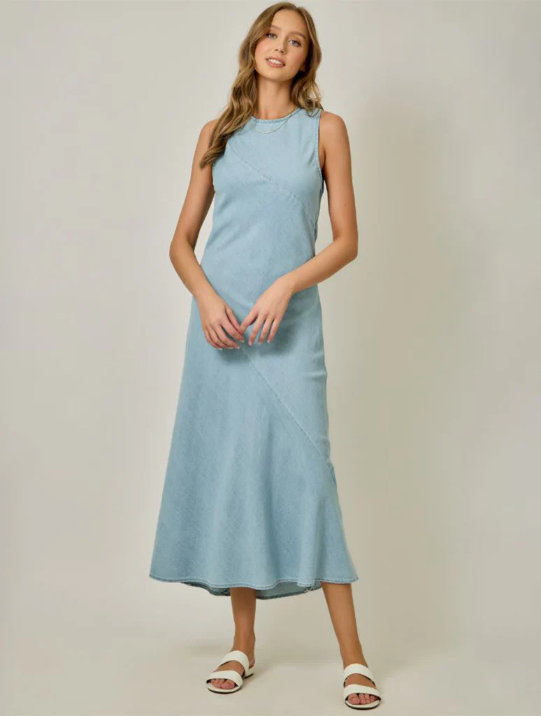 Bias Cut Tencel Midi Dress