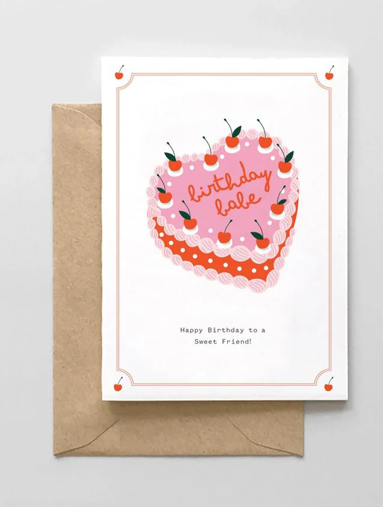 Birthday Babe Cake Birthday Card