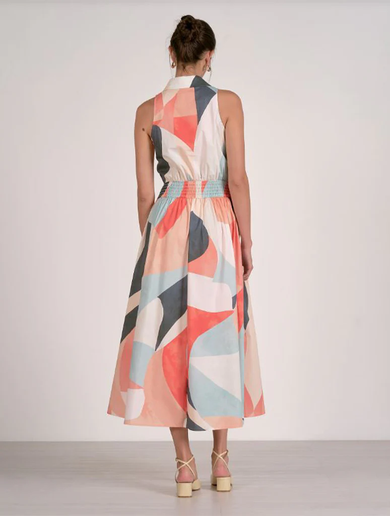 Collared Sleeveless Maxi Dress - Image 3