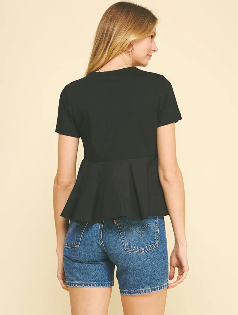 Contrast Shirring Blouse Top - Image 3