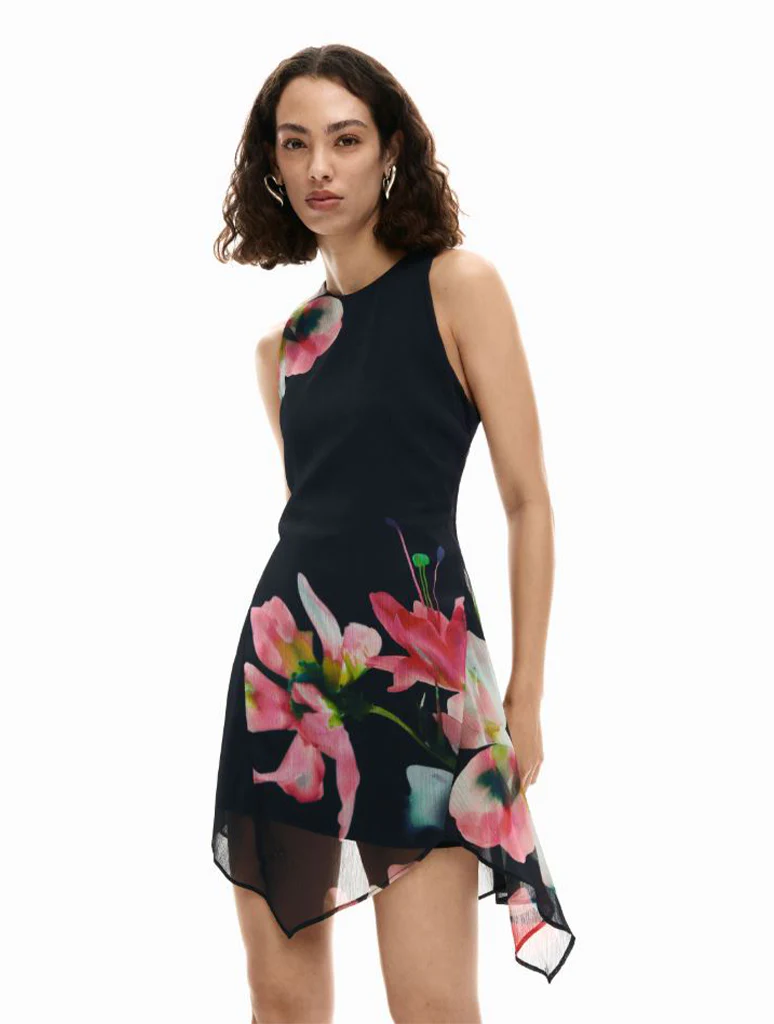 Desigual Asymmetric Mini Dress - Image 2