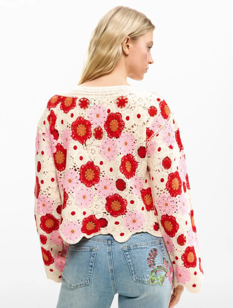 Desigual Crochet Floral Sweater - Image 3