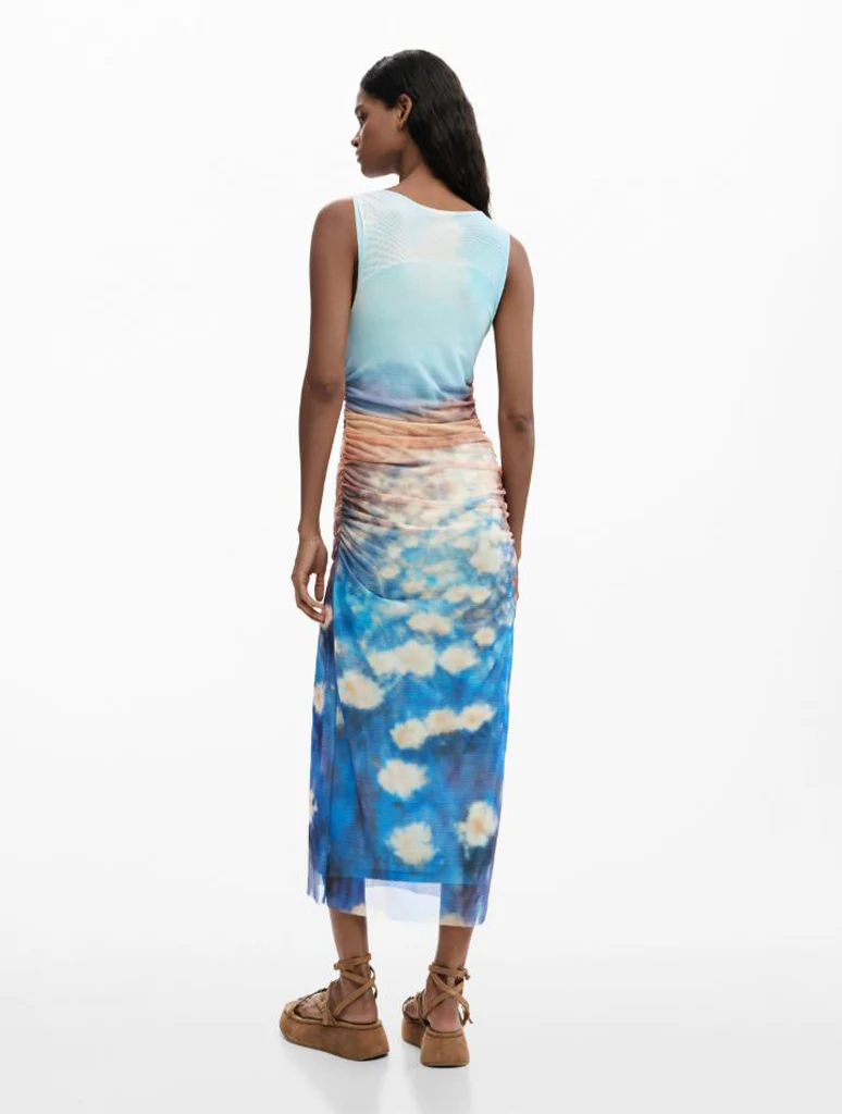 Desigual Draped Water Lily Dress - Image 3