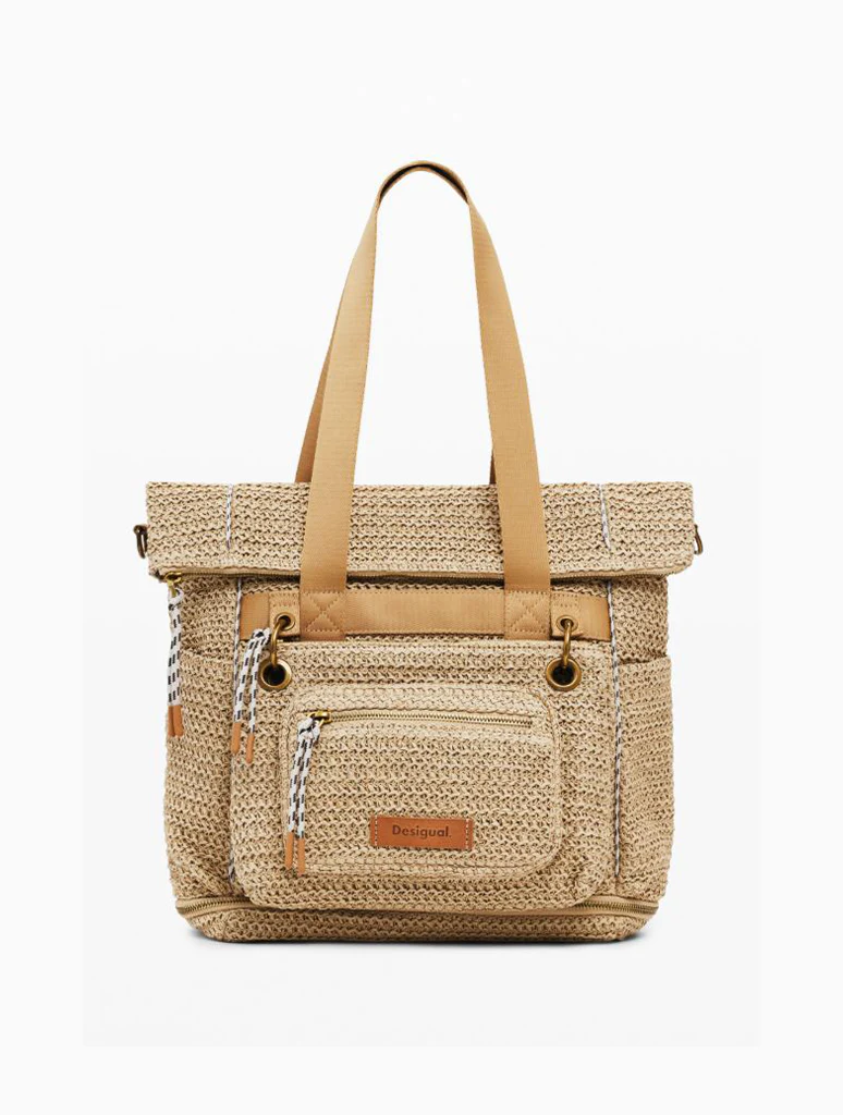 Desigual Large Modular Raffia Backpack