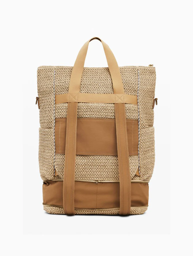 Desigual Large Modular Raffia Backpack - Image 3