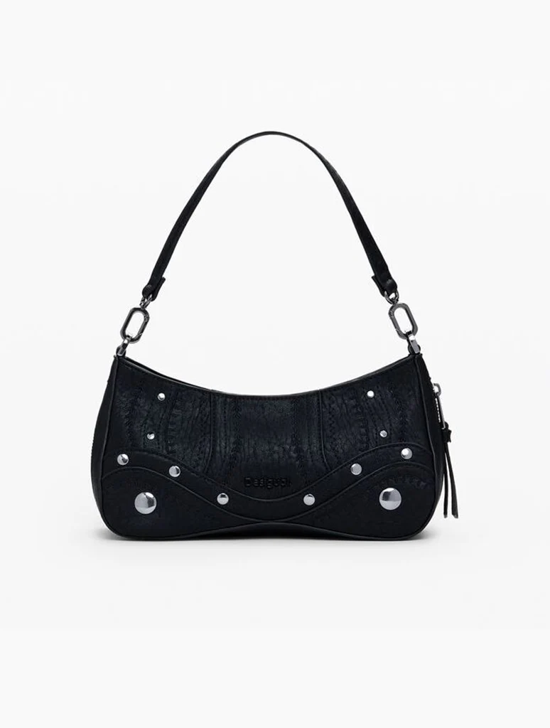 Desigual Small Embroidered Faux Leather Bag