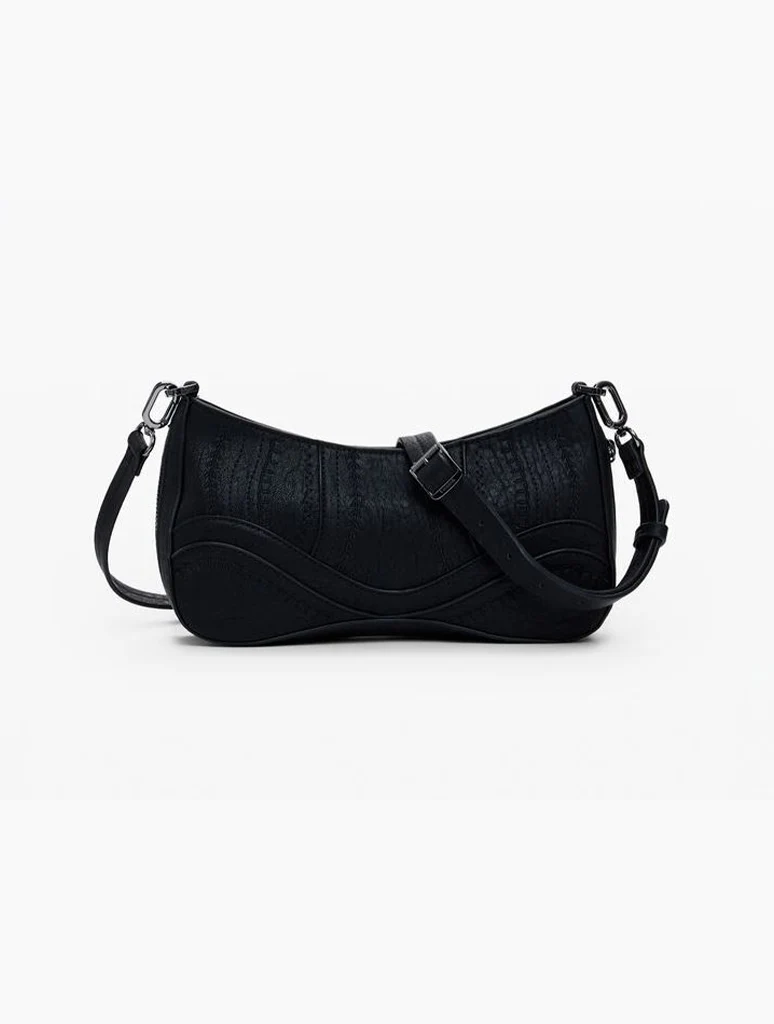 Desigual Small Embroidered Faux Leather Bag - Image 2
