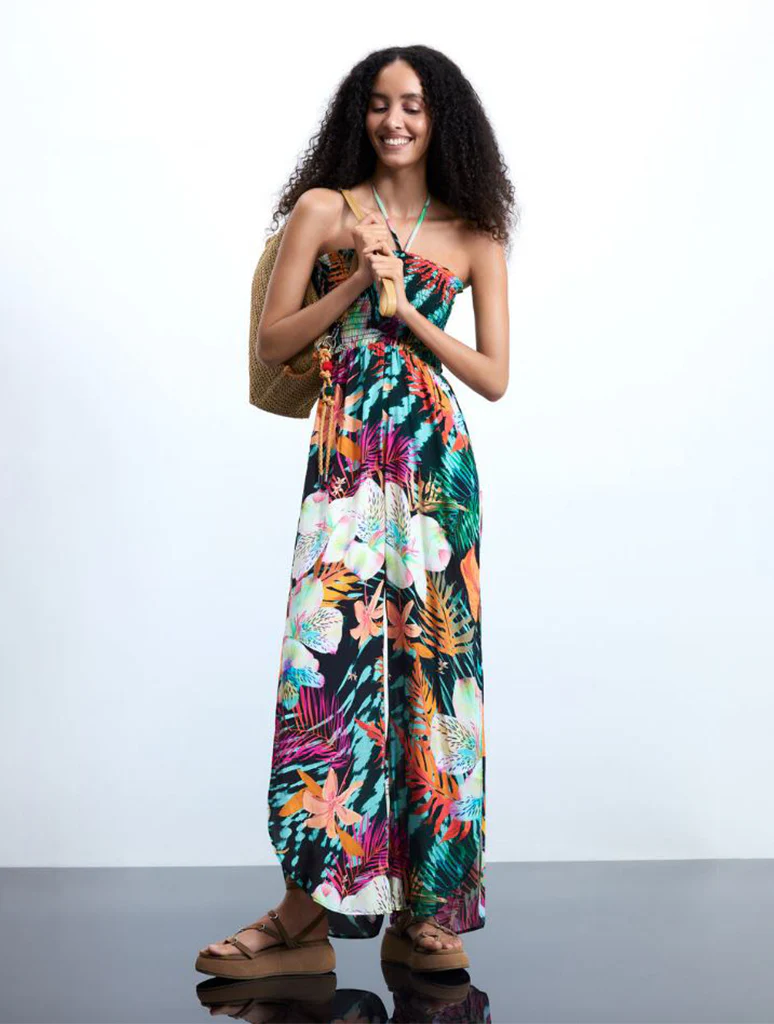 Desigual Tropical Printed Jumpsuit