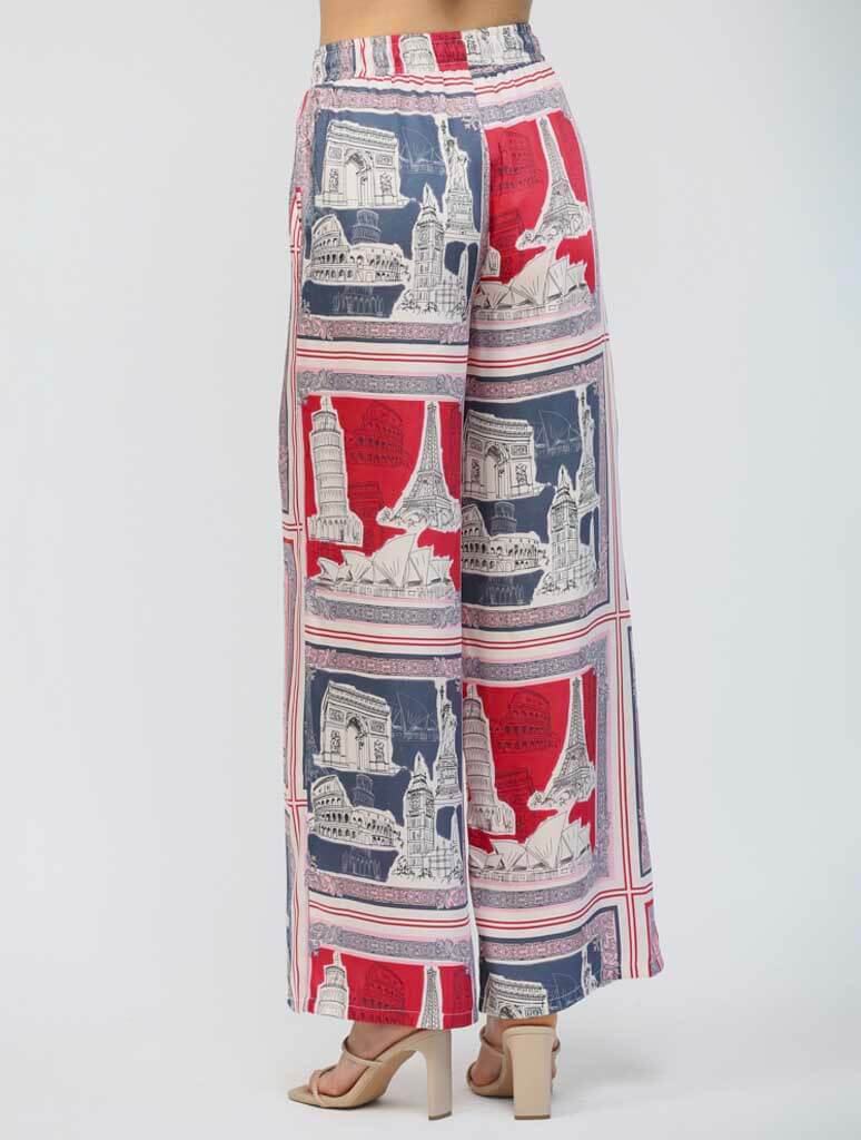 Destination Print Wide Leg Pants - Image 4