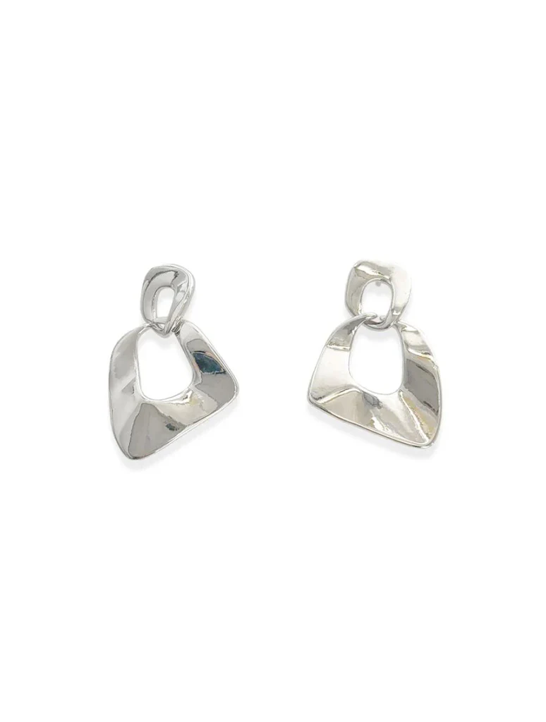 Double Dangling Abstract Shape Earrings - Image 2