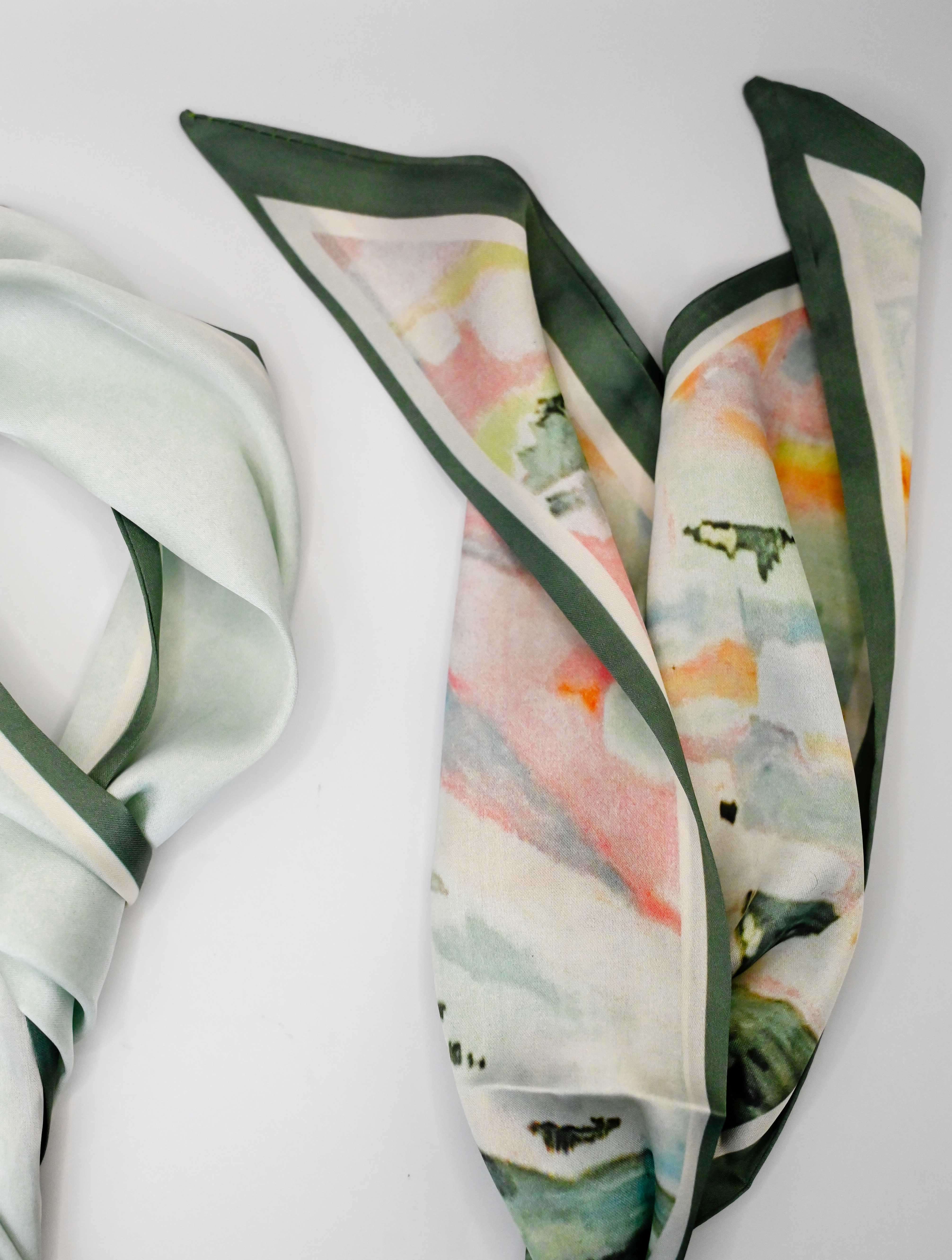 Double Sided Silky Scarf - Image 3