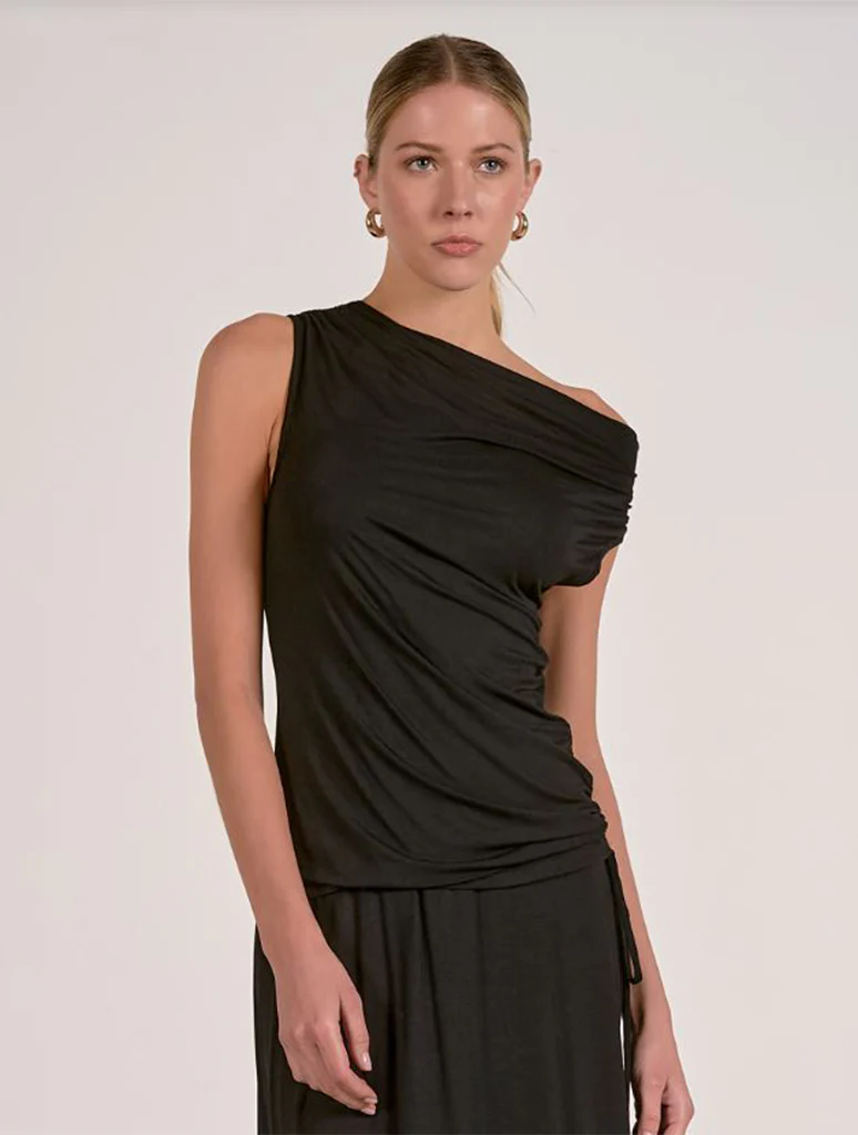 Draped Cap Sleeve Top