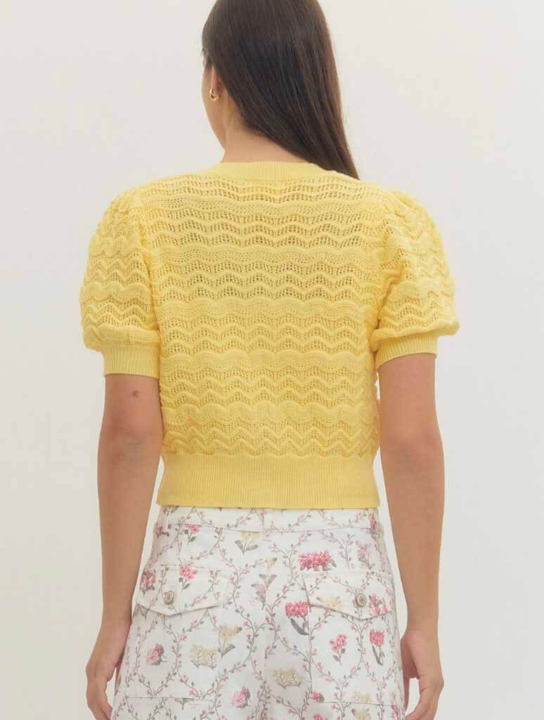 Fine Gauge Short Sleeve Sweater - Image 3
