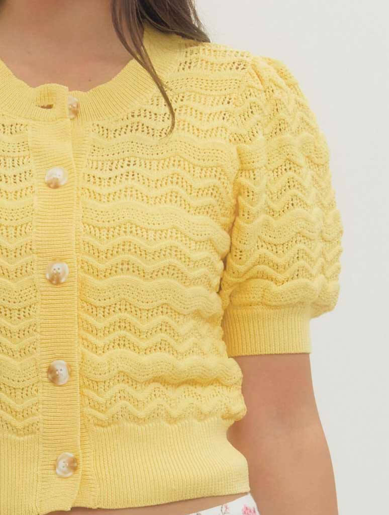 Fine Gauge Short Sleeve Sweater - Image 4