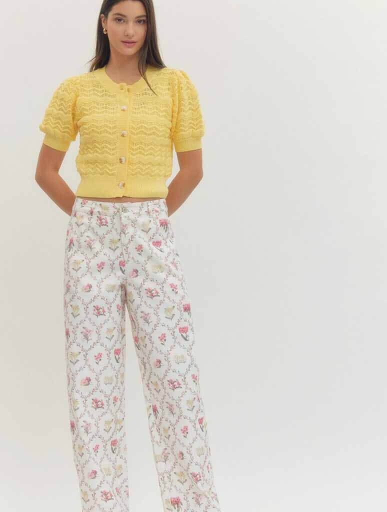 Fine Gauge Short Sleeve Sweater - Image 5