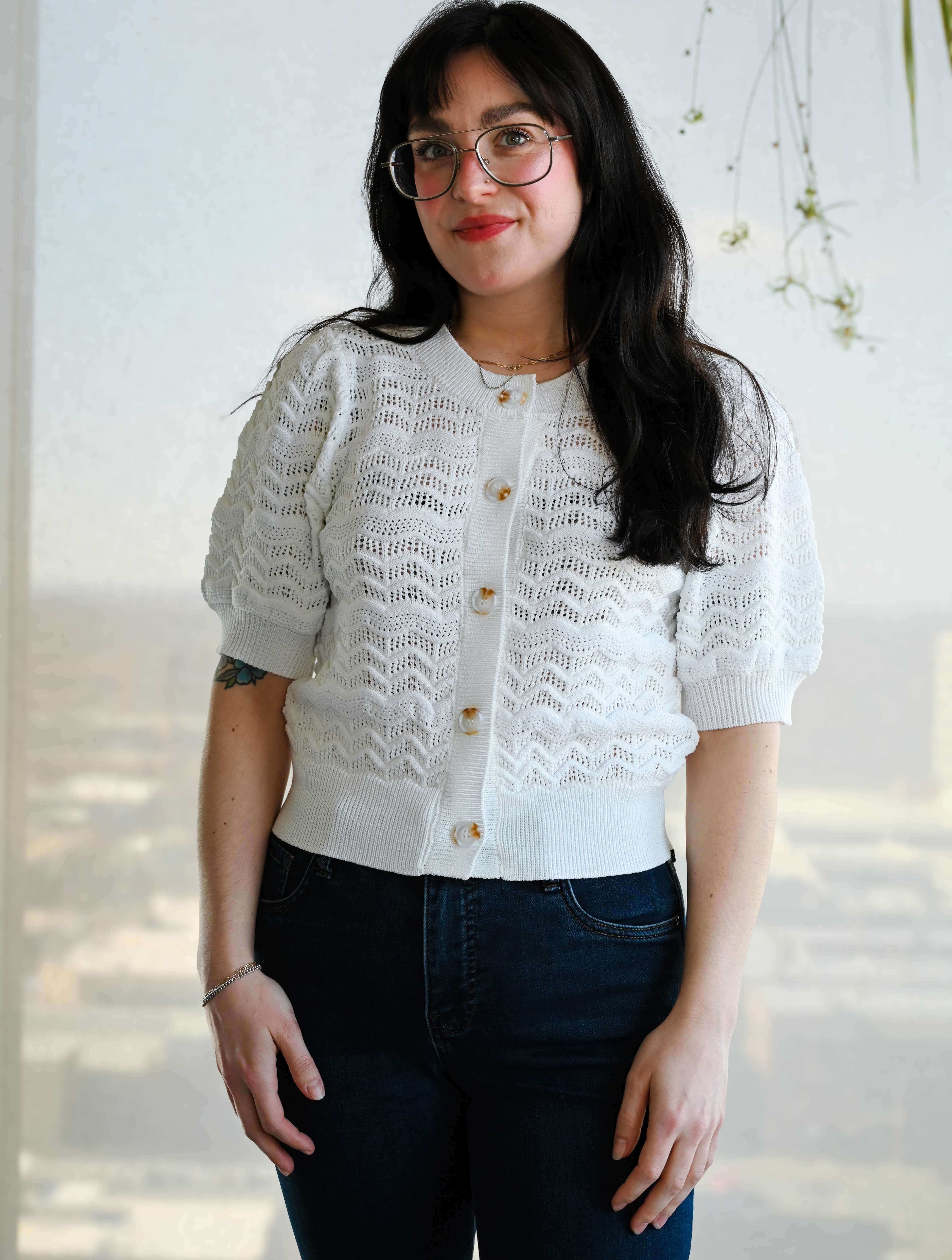 Fine Gauge Short Sleeve Sweater - Image 6