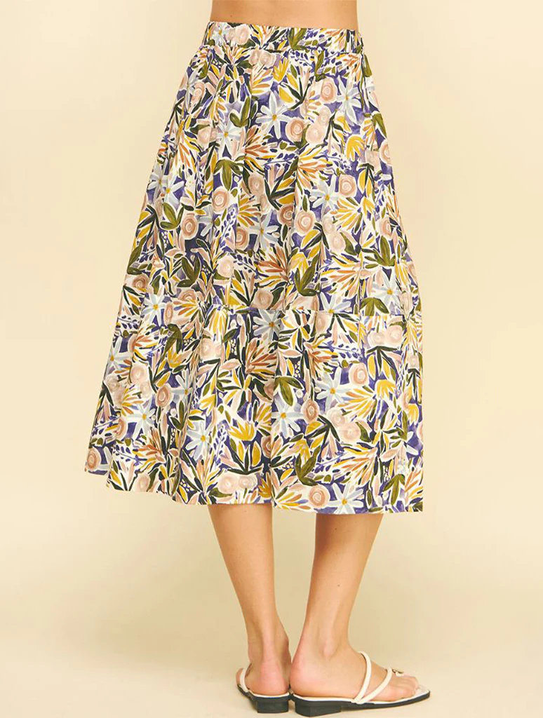 Floral Print A-Line Skirt - Image 3