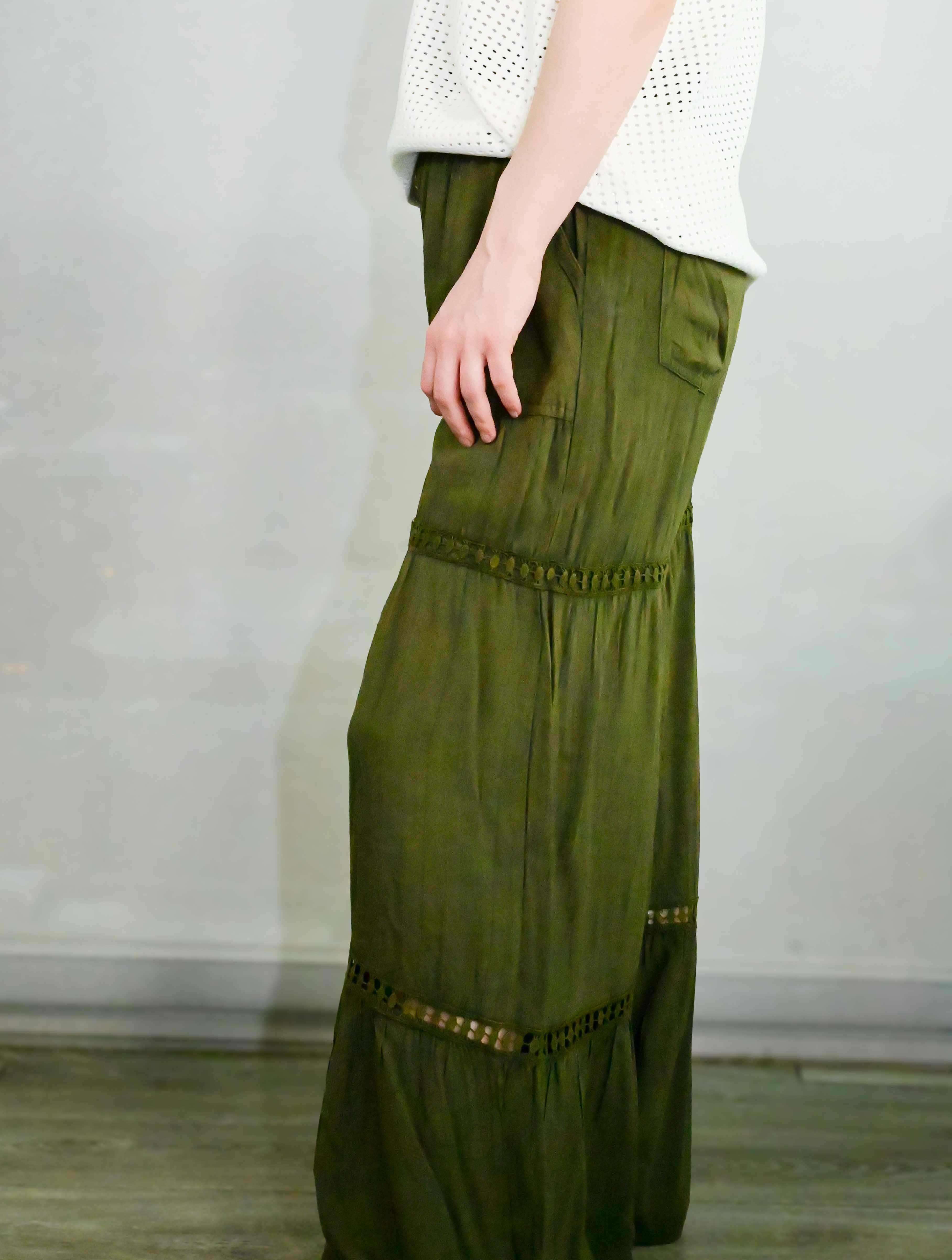 Flowy Pants with Lace Detail - Image 2