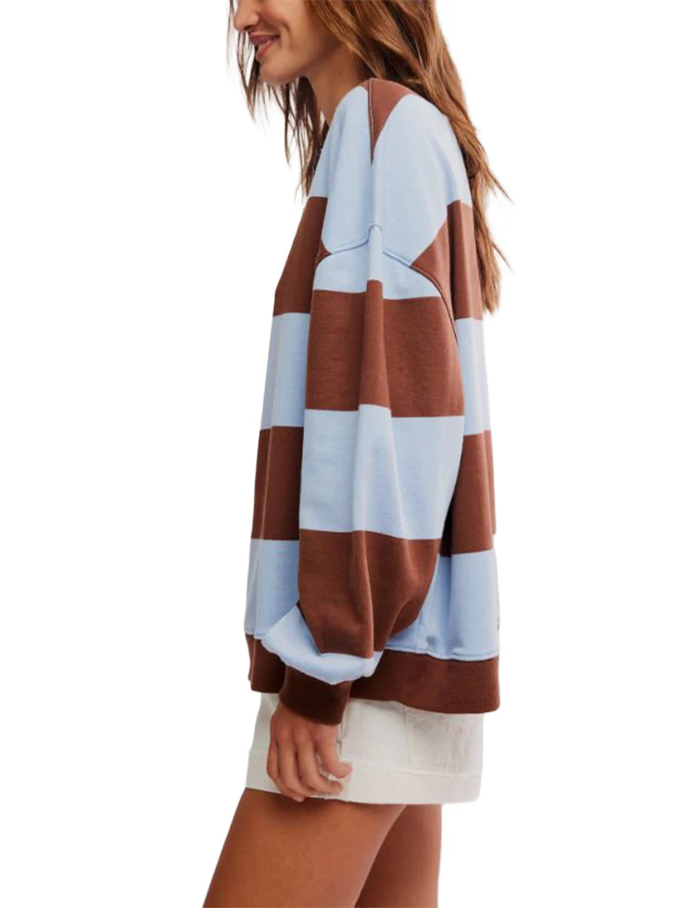 Free People Classic Stripe Crew Sweatshirt - Image 2