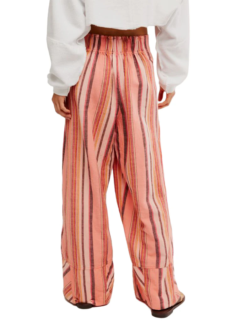 Free People Days End Solar Linen Stripe Pants - Image 3