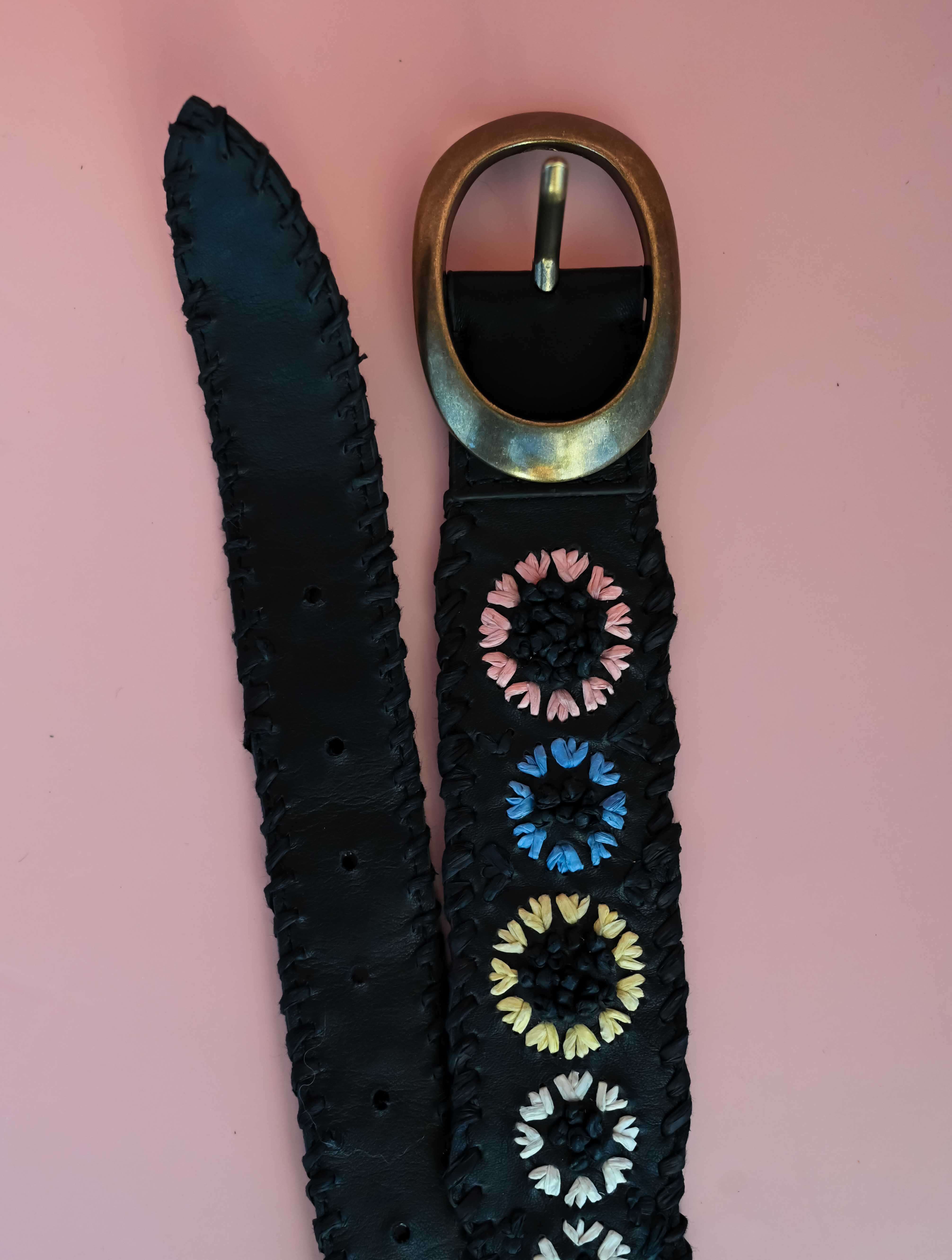 Free People Indigo Dreaming Raffia Belt - Image 2