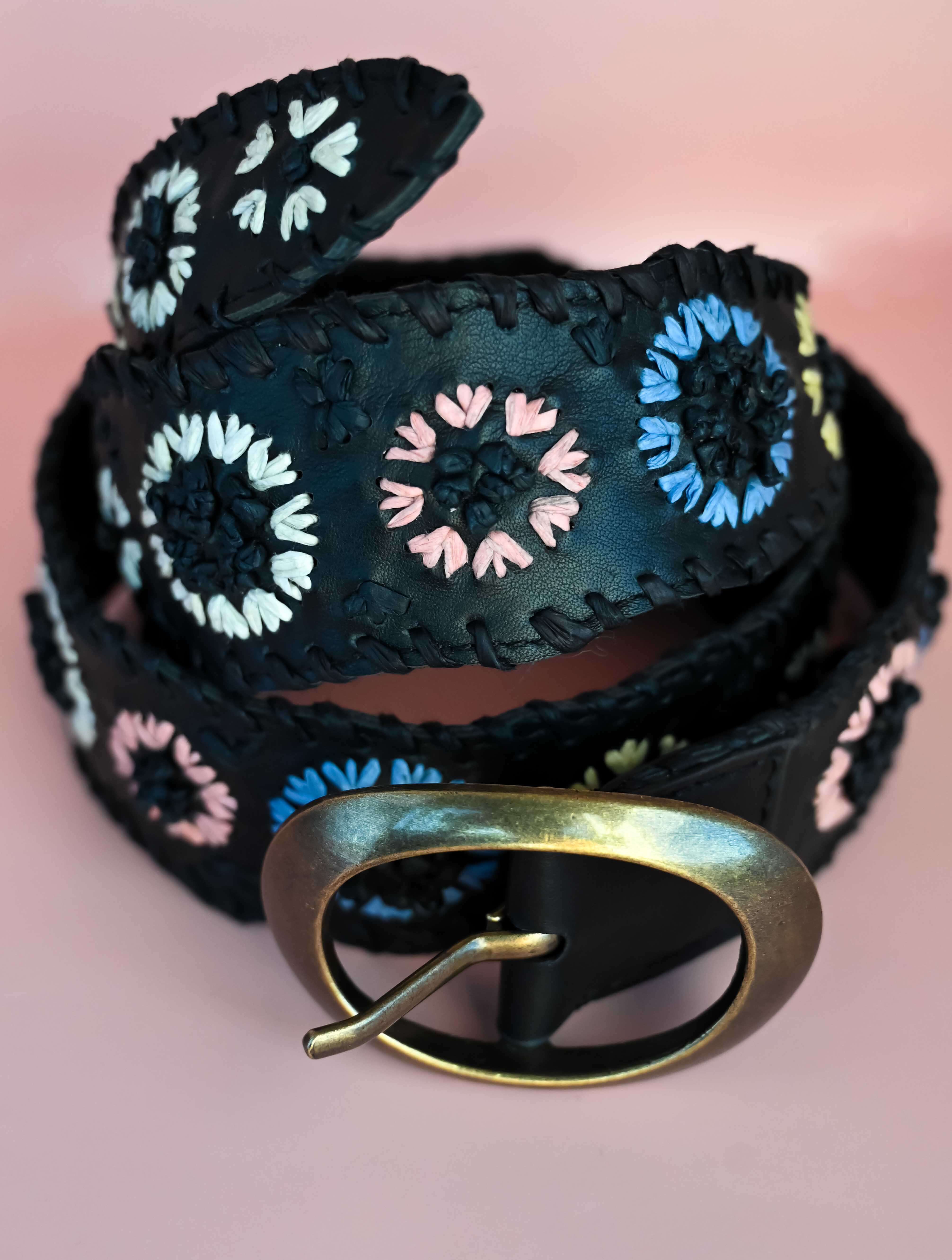 Free People Indigo Dreaming Raffia Belt - Image 3