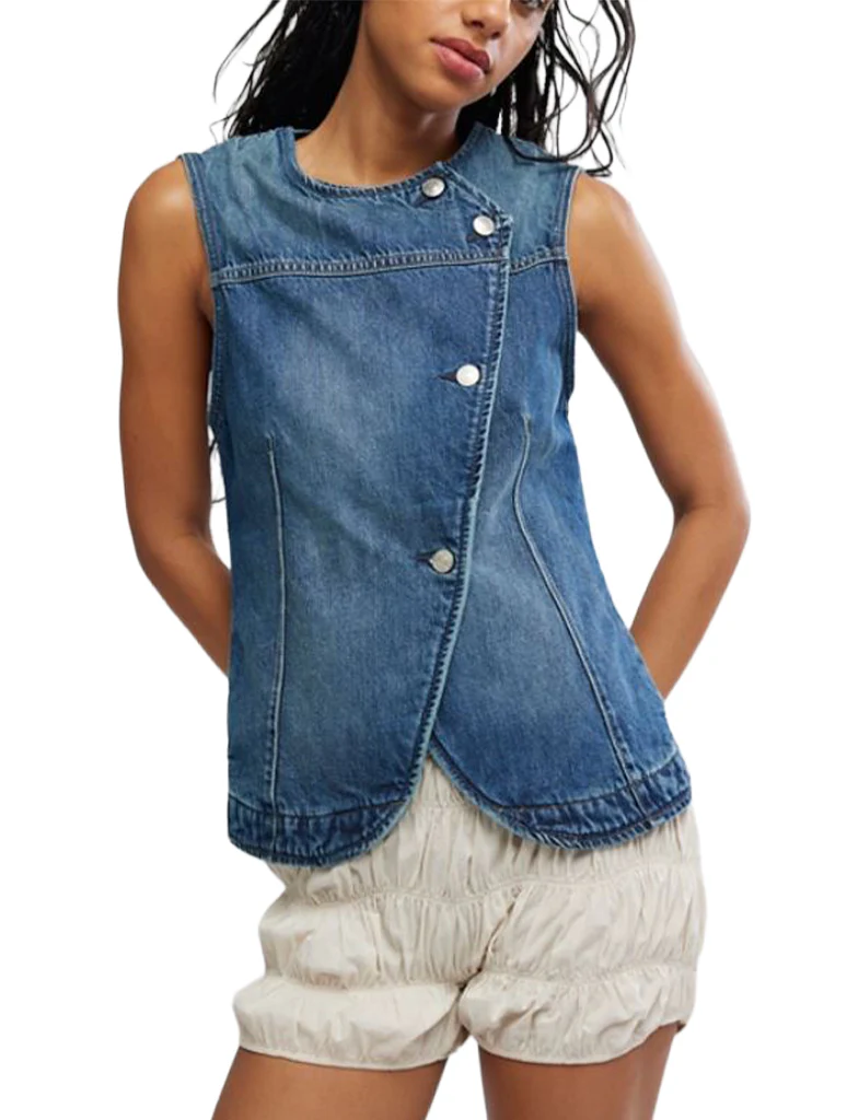 Free People Maris Denim Vest