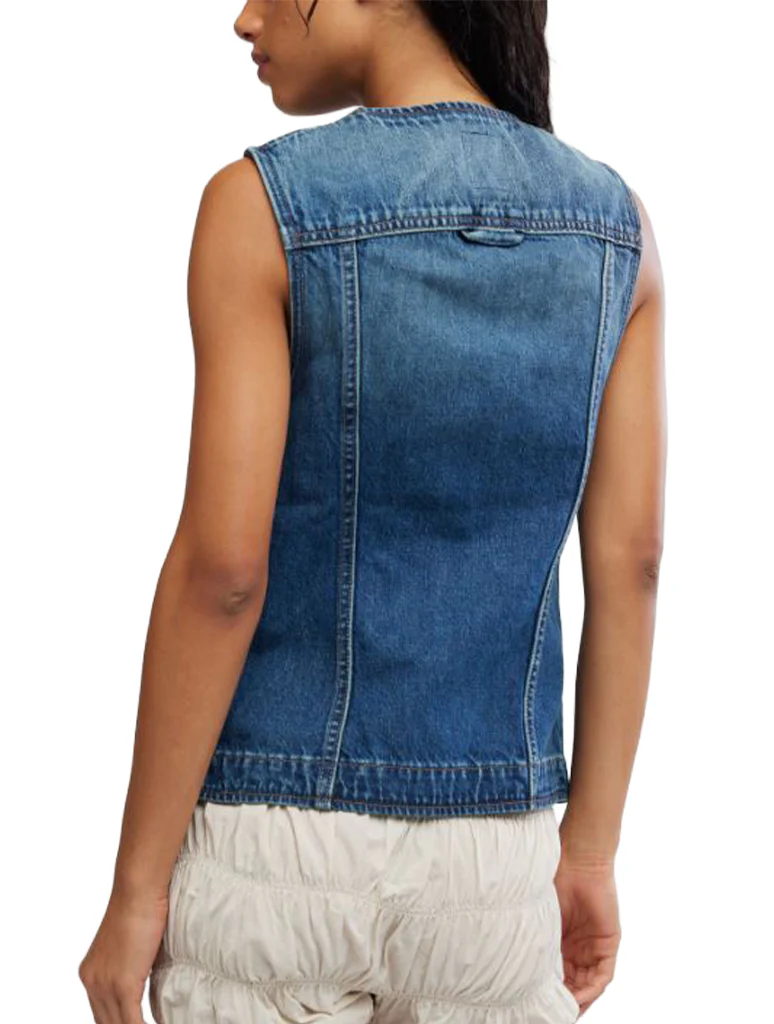 Free People Maris Denim Vest - Image 3
