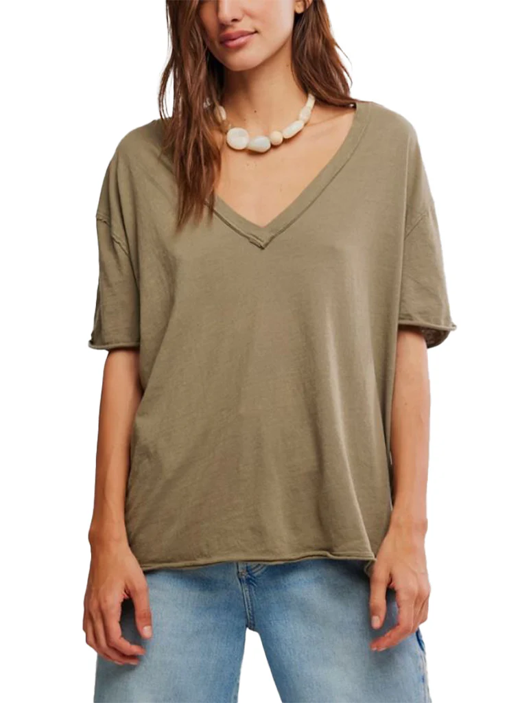 Free People Nina V-Neck Tee