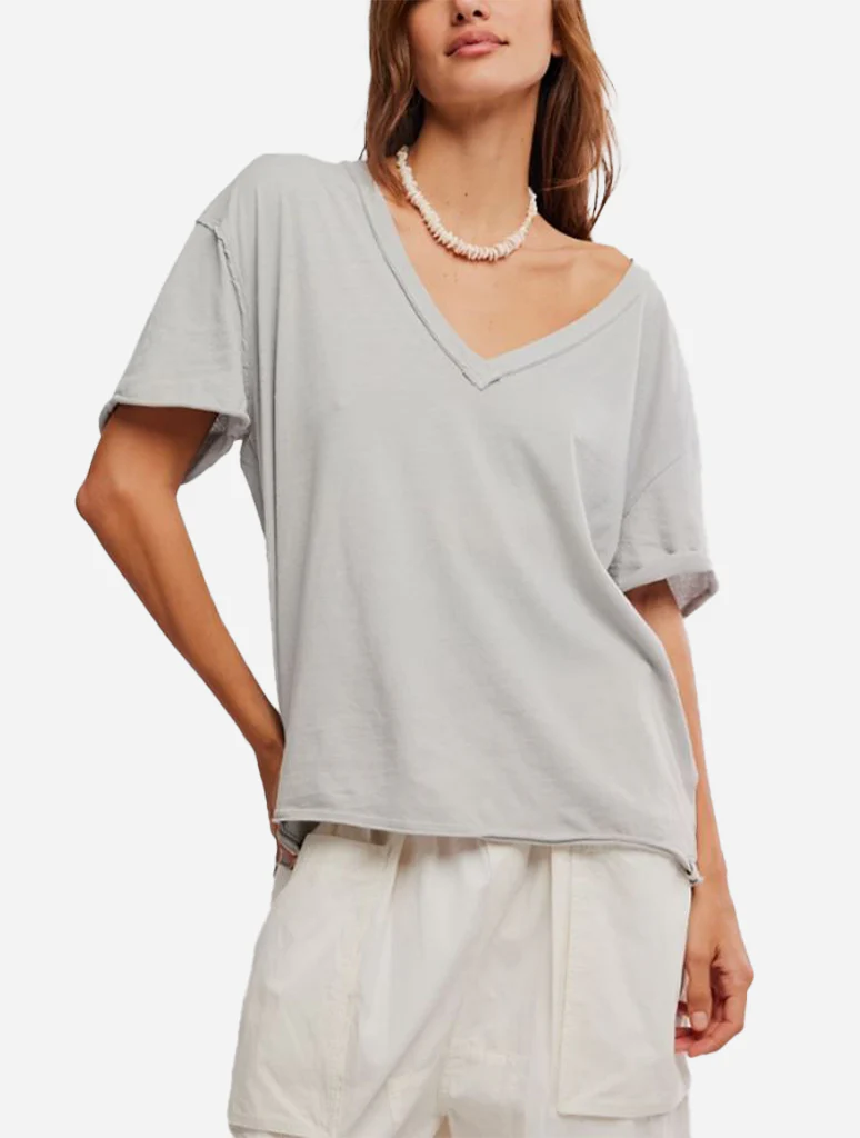Free People Nina V-Neck Tee - Image 4