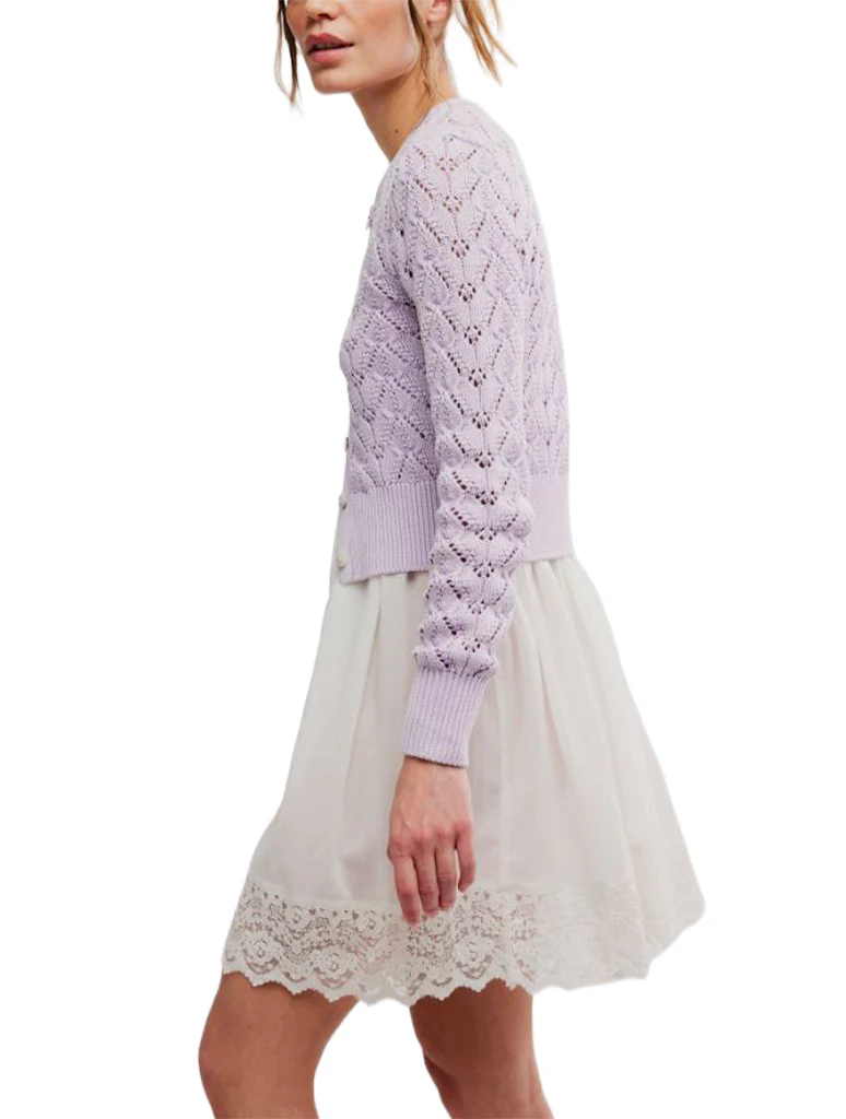 Free People Pretty In Pointelle Cardi - Image 2
