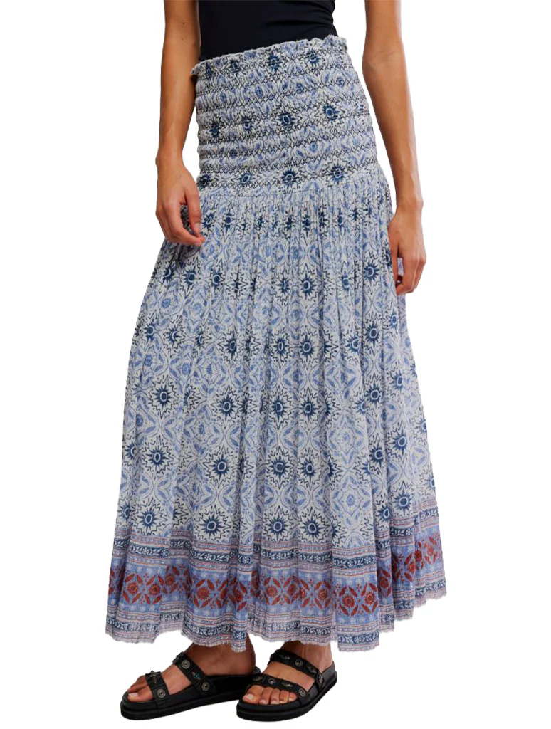 Free People Ravenna Printed Maxi Skirt