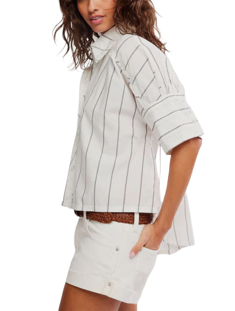 Free People Seaside Cotton Stripe Shirt - Image 2