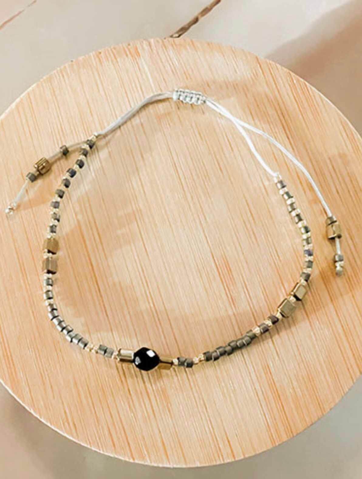Gem & Seed Large Bead Bracelet - Image 4