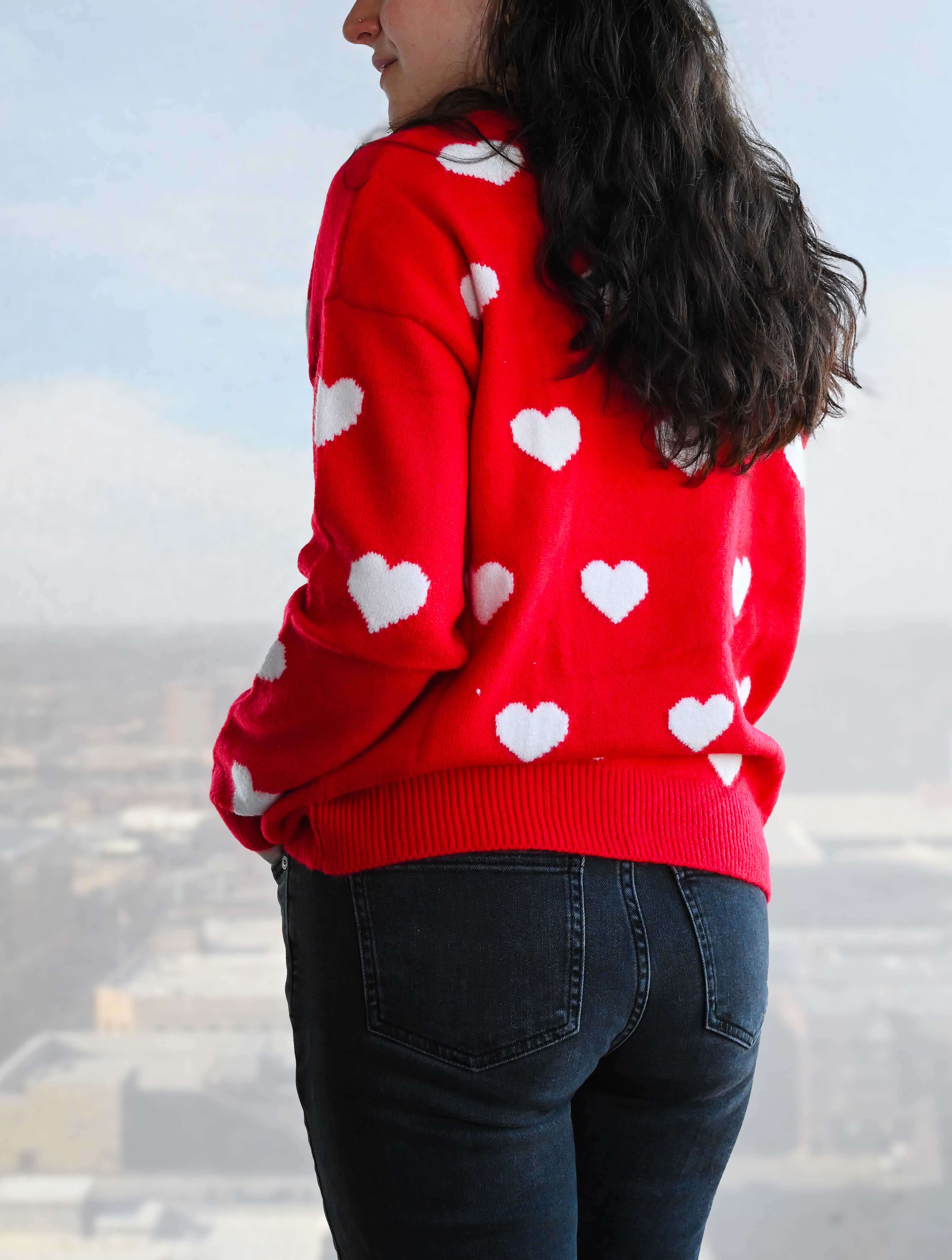 Heart Print Sweater (Final Sale) - Image 3