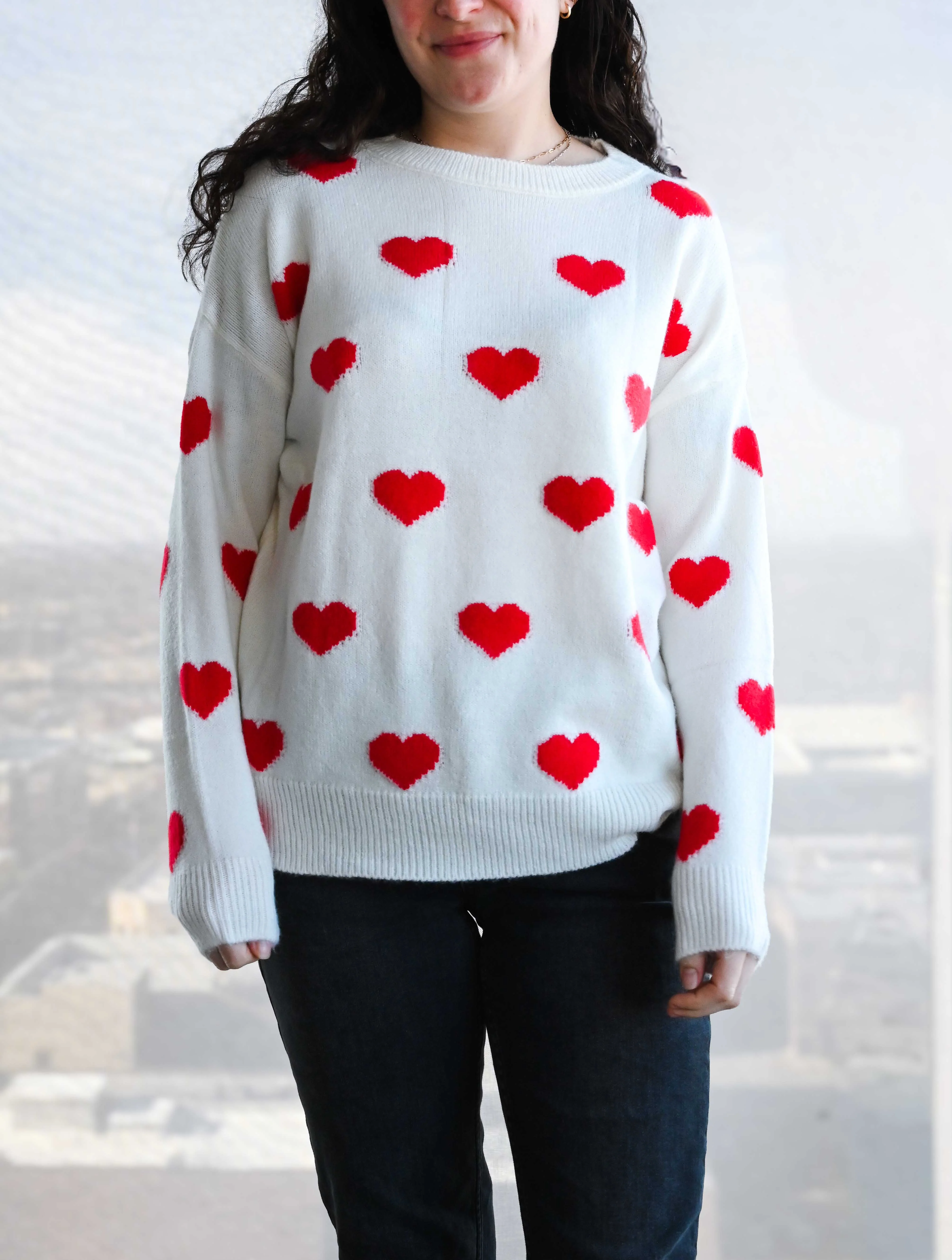 Heart Print Sweater (Final Sale) - Image 4