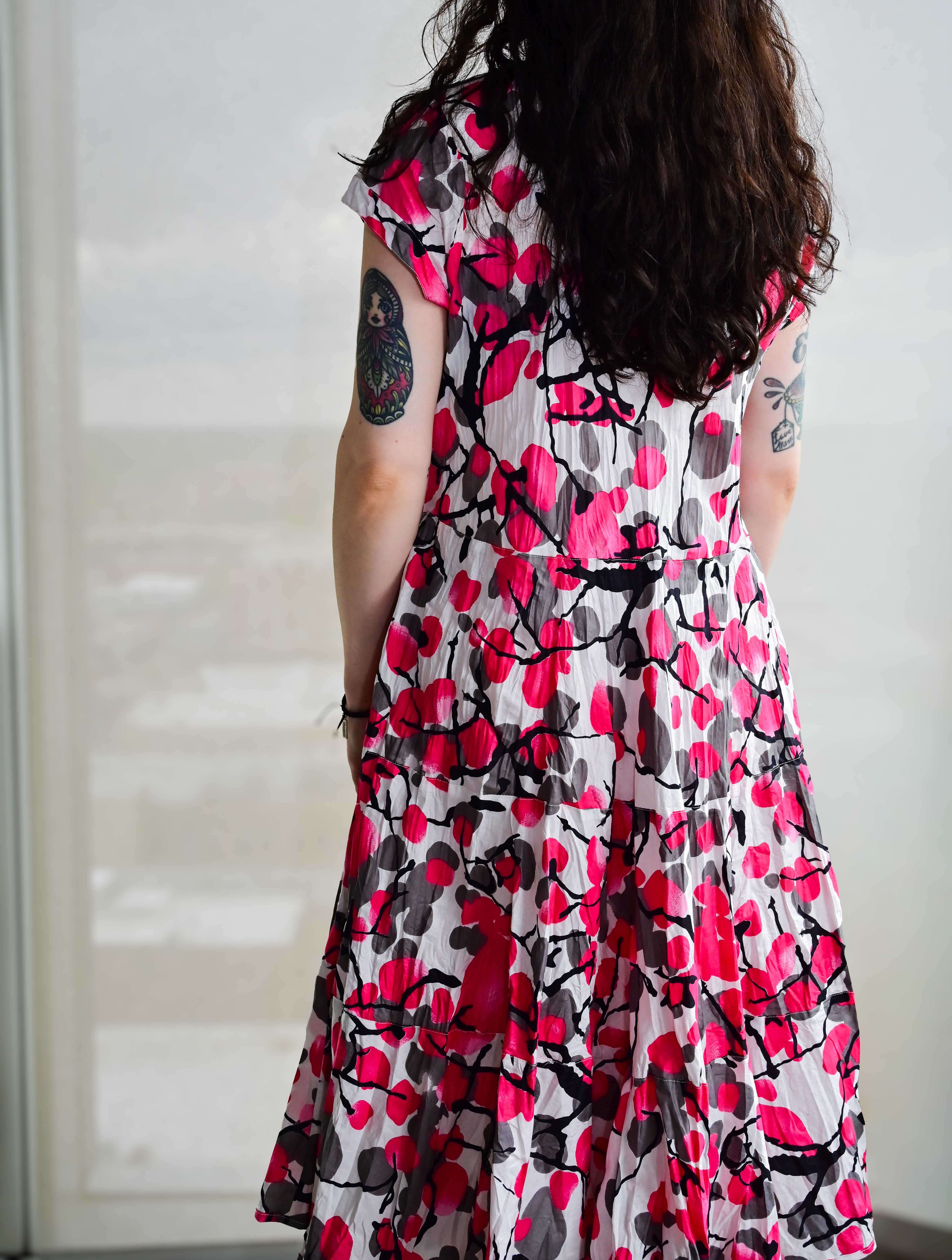 Jalan Cap Sleeve Midi Dress - Image 3