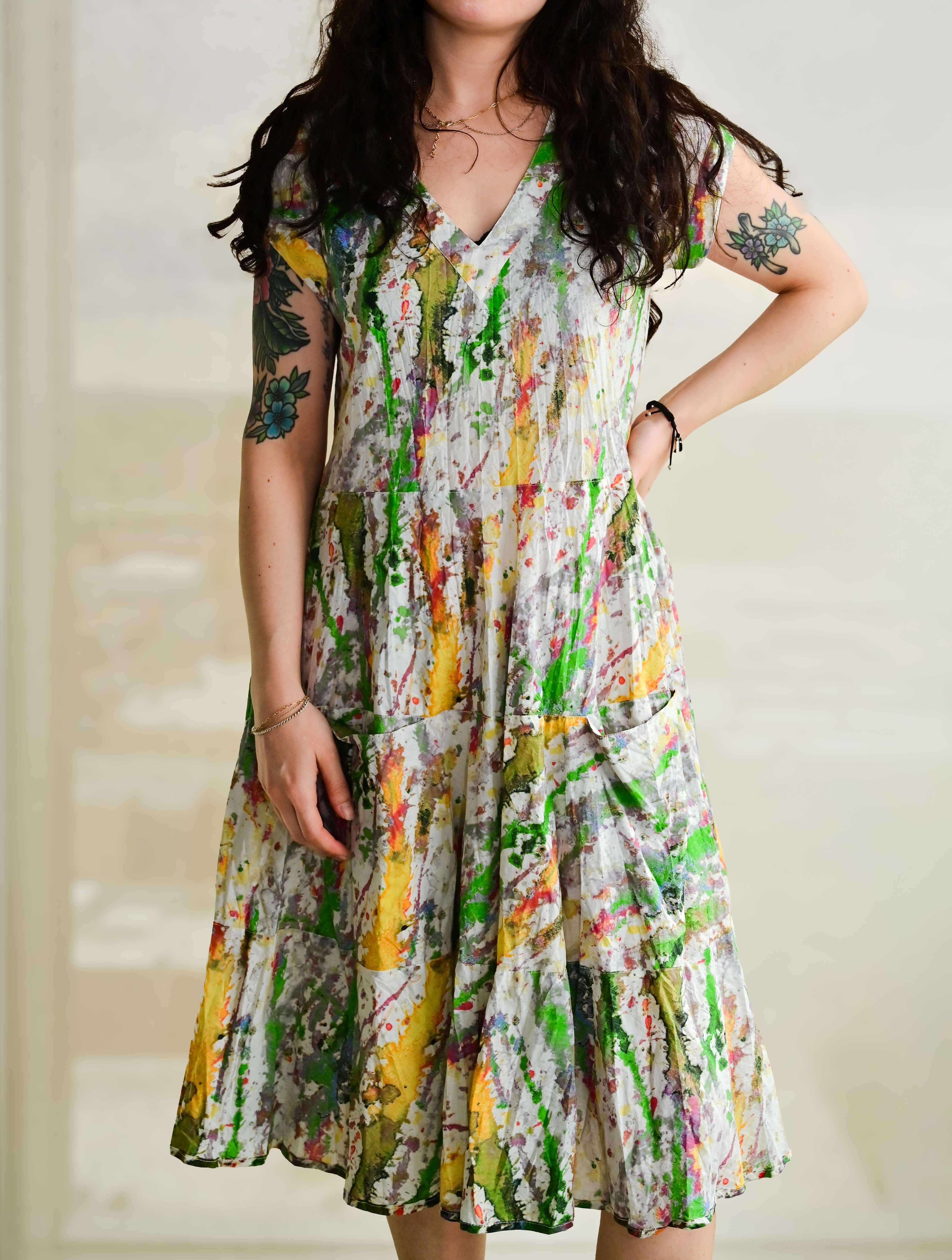 Jalan Cap Sleeve Midi Dress - Image 5