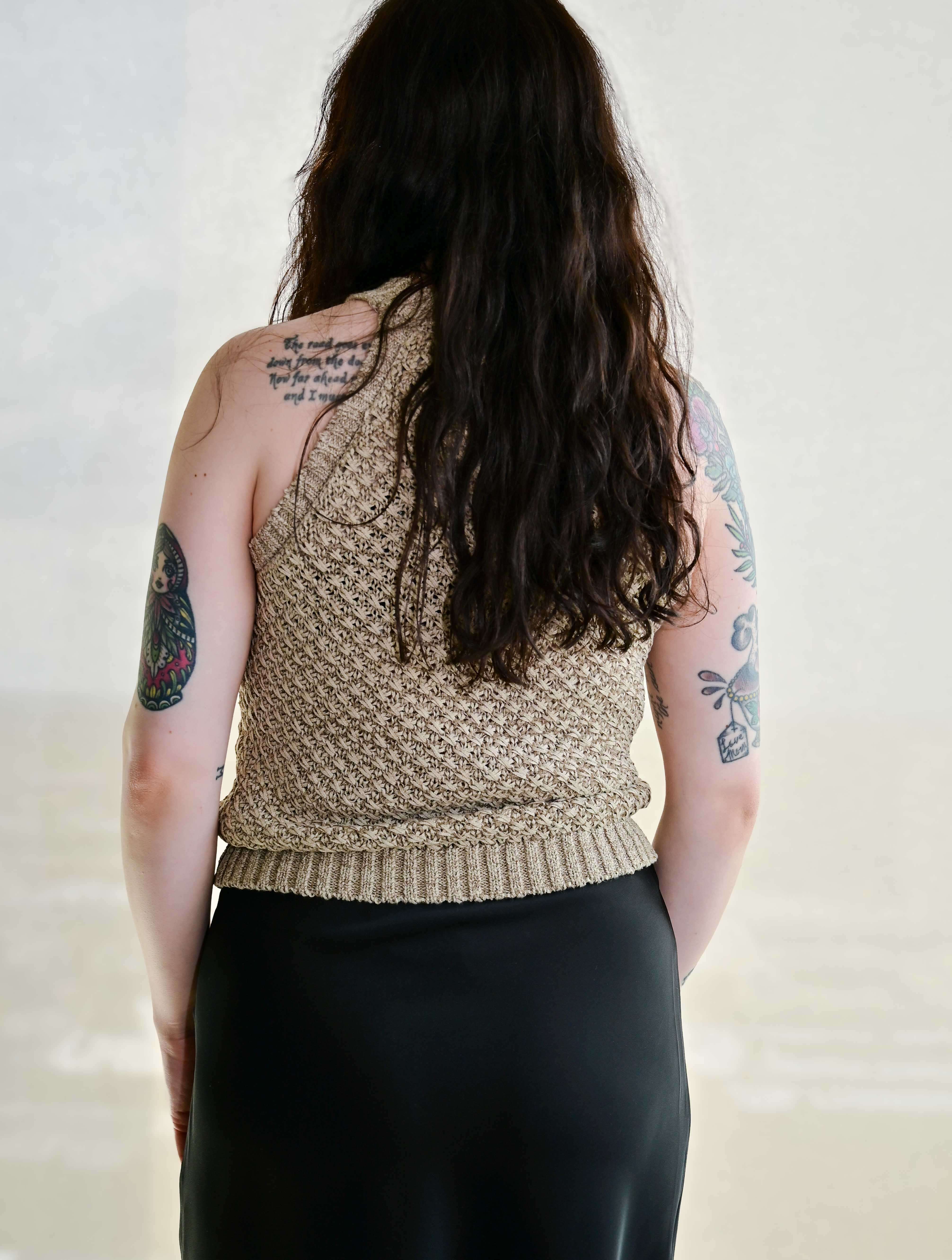 Jemma Basket Weave Halter Top - Image 2