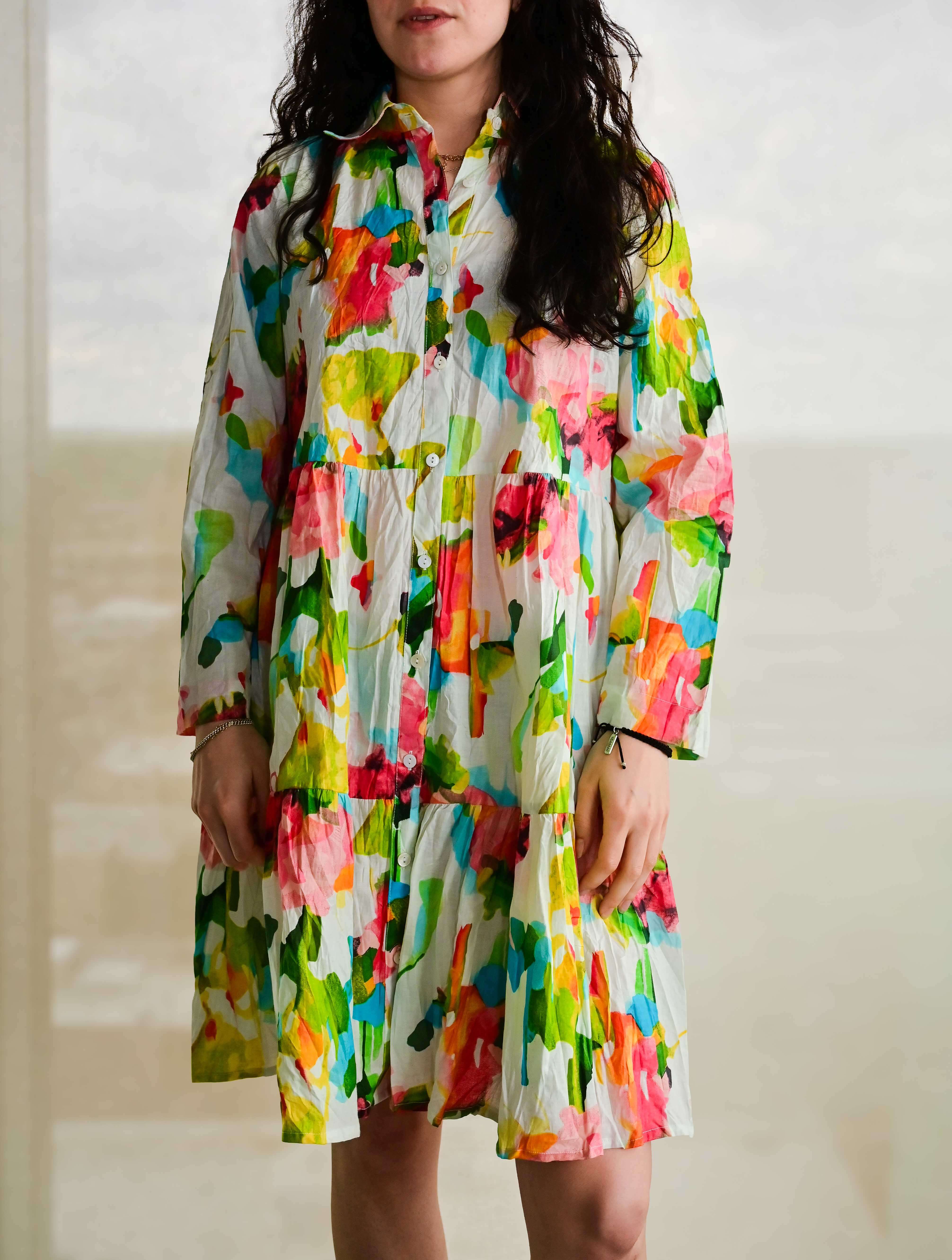 June Long Sleeve Button Down Dress - Image 2