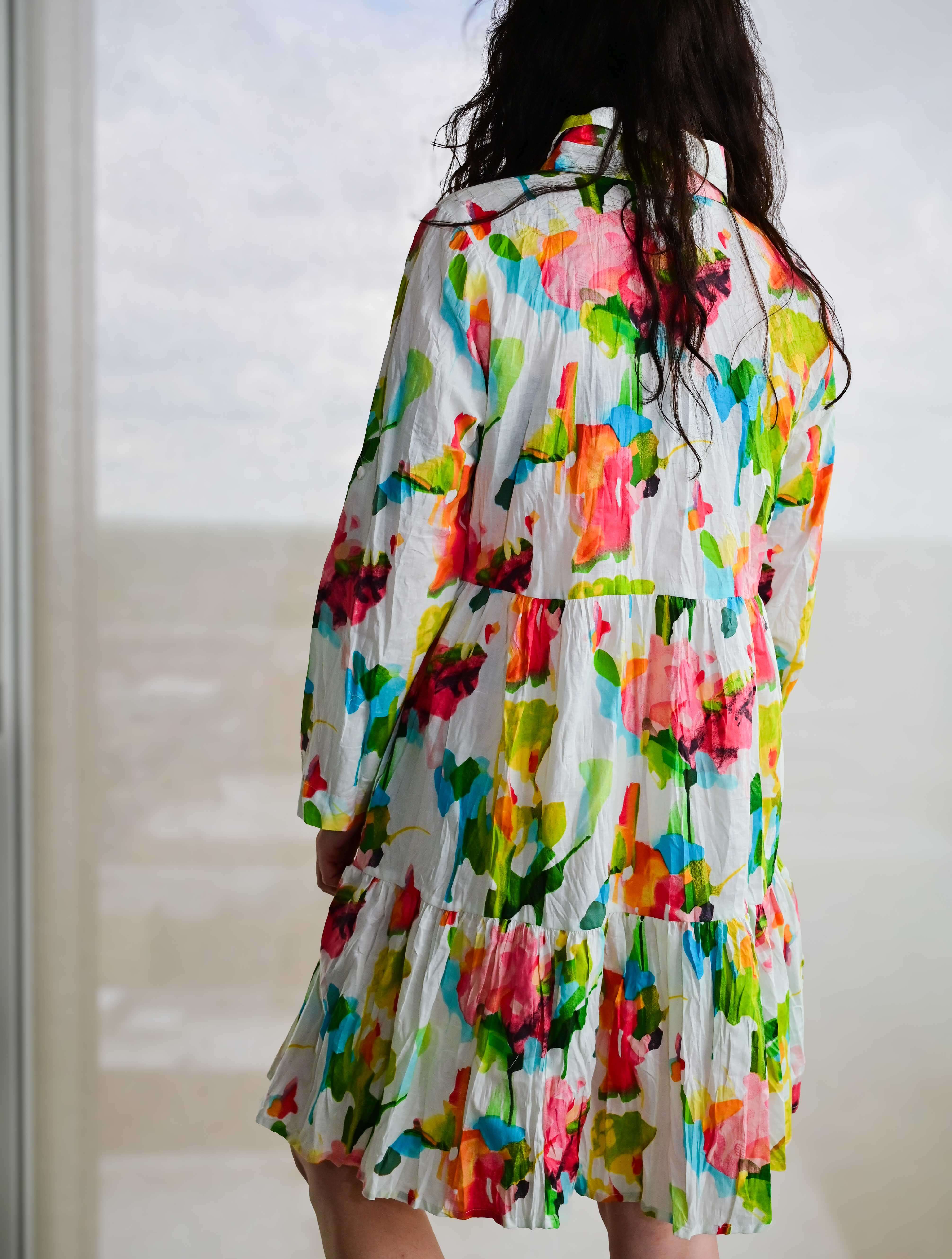 June Long Sleeve Button Down Dress - Image 3