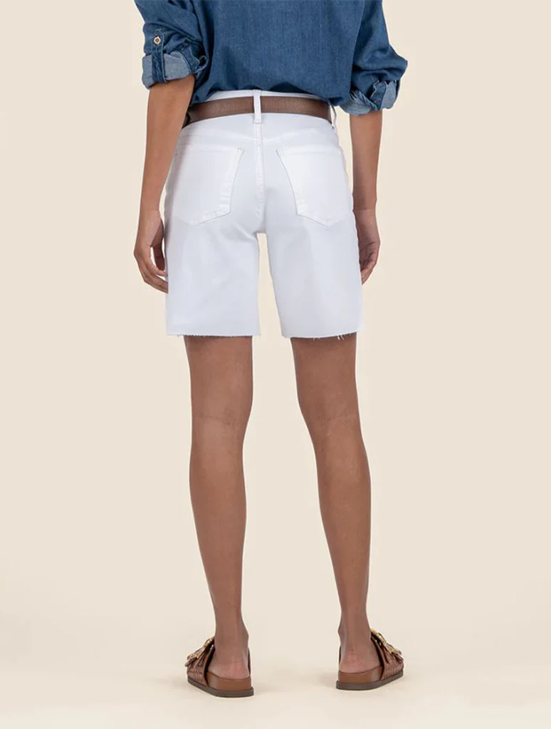 Kut From The Kloth Hailey High Rise Long Bermuda- Basic Raw Hem - Image 3