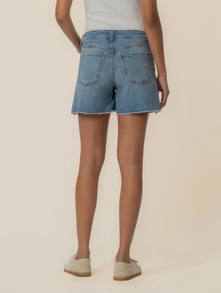 Kut From The Kloth Jane High Rise Long Short With Fray Hem - Image 3
