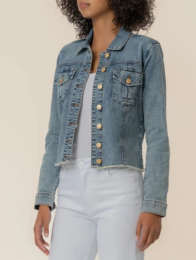Kut From The Kloth Kara Jacket With Frayed Hem - Image 2
